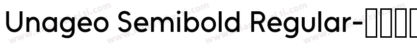 Unageo Semibold Regular字体转换